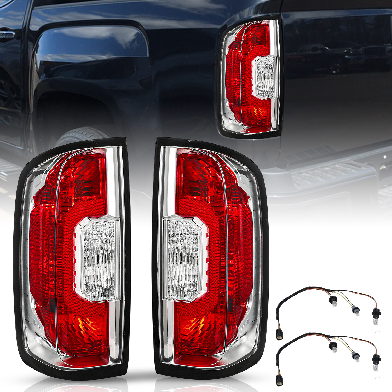 For 2015-2022 GMC Canyon Pickup Factory Tail Lights Brake Lamps LH+RH w/ Bulbs
