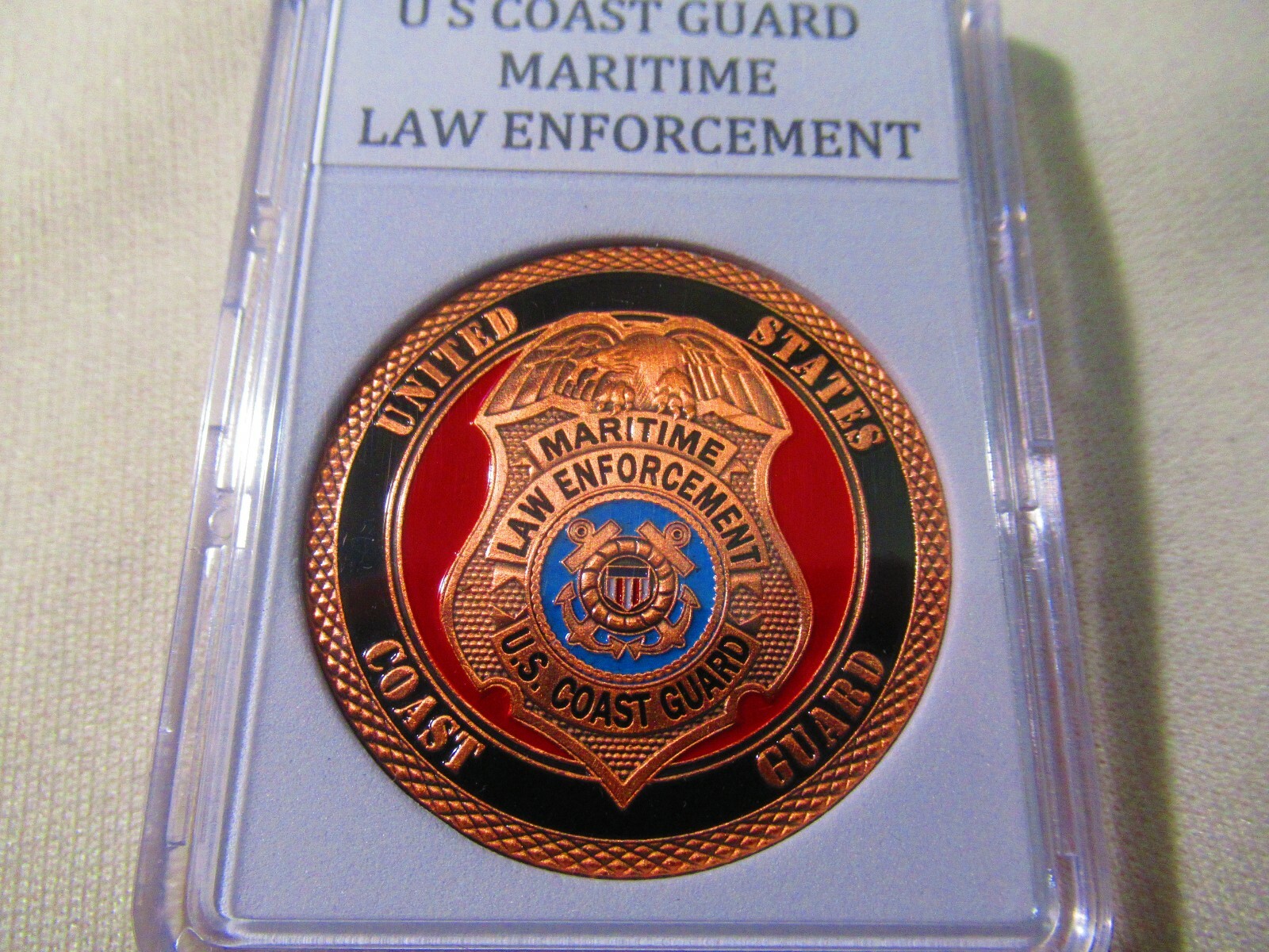 US COAST GUARD MARITIME LAW ENFORCEMENT Challenge Coin (COPPER)