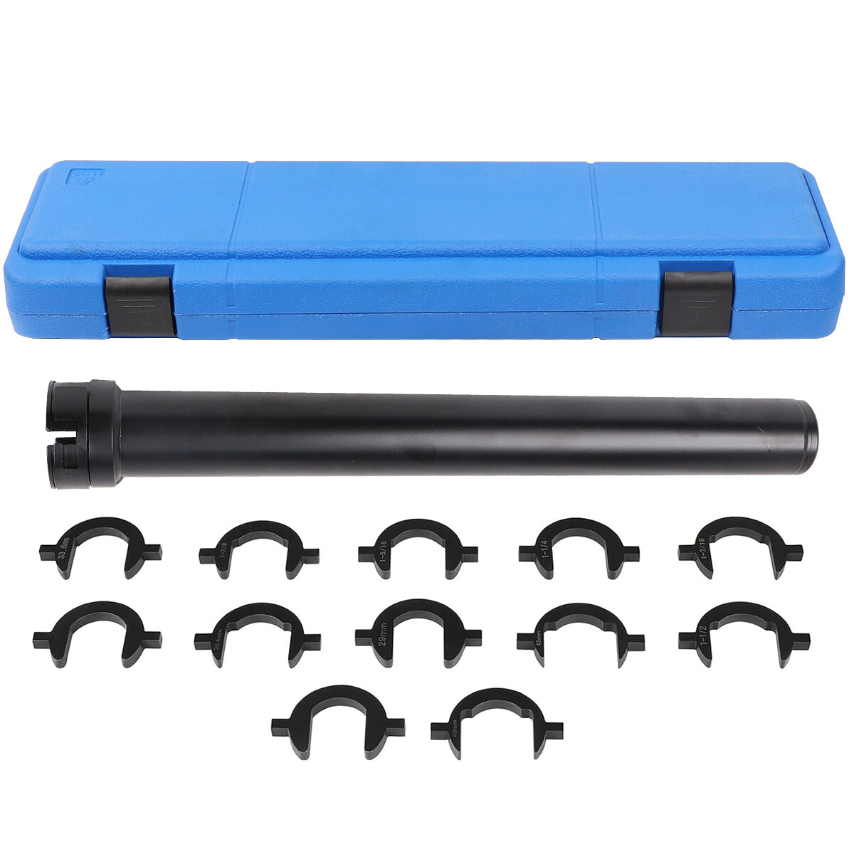 13pc Inner Tie Rod Removal Auto Tool Kit with 12 SAE & Metric Crowfoot Adapters