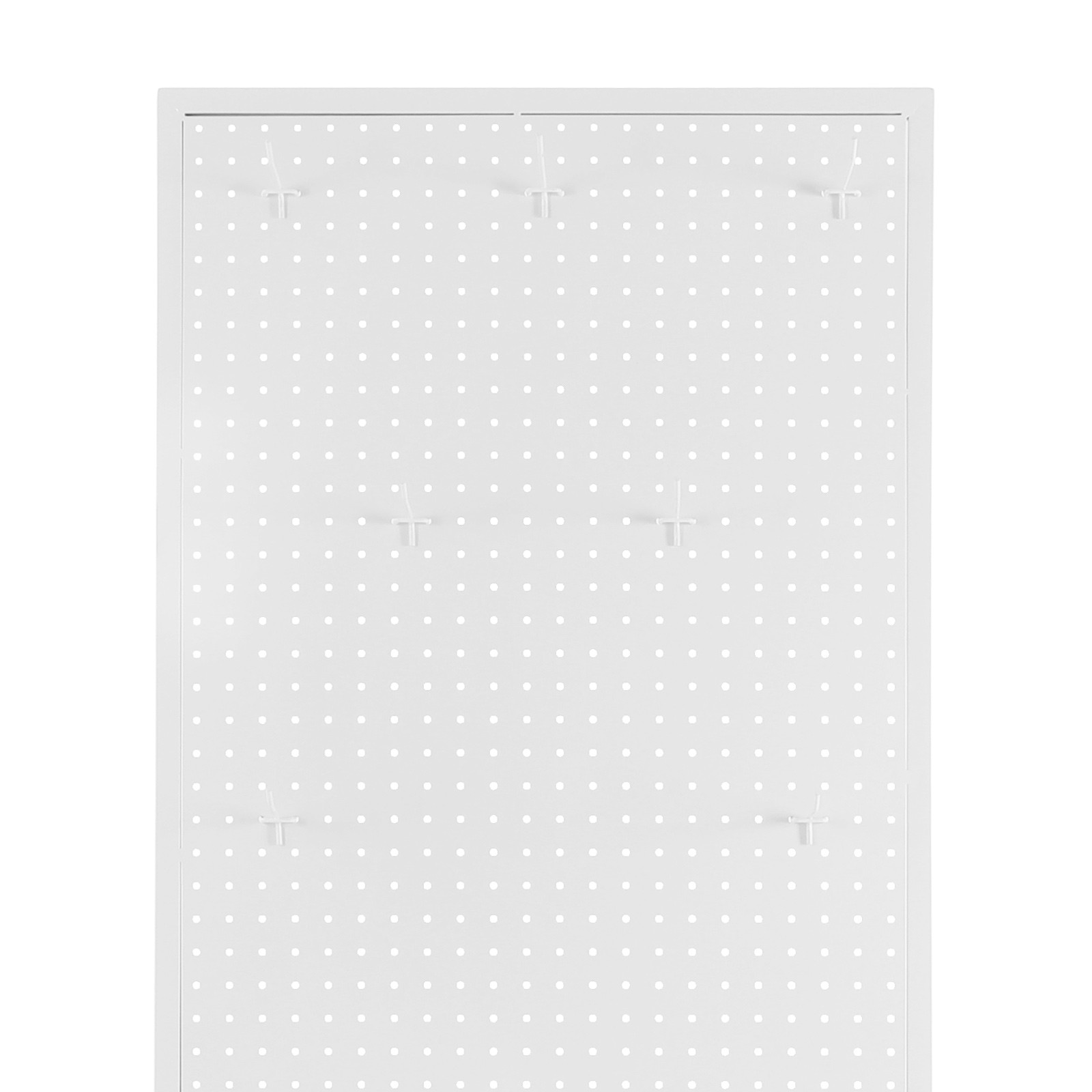 Merchandise Display Rack Retail Pegboard Rack White Iron Pegboard Display Stand
