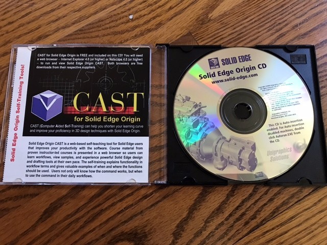 Unigraphics Solutions Solid Edge Origin 2D/3D CAD Modeling Software w/ Key
