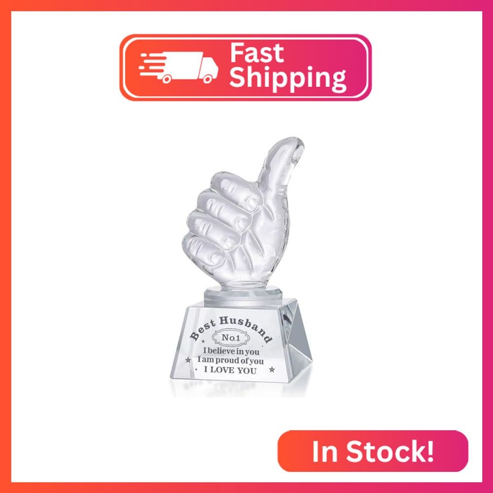 LONGWIN Best Husband Gifts from Wife, Husband Christmas Birthday Gifts Idea Crys
