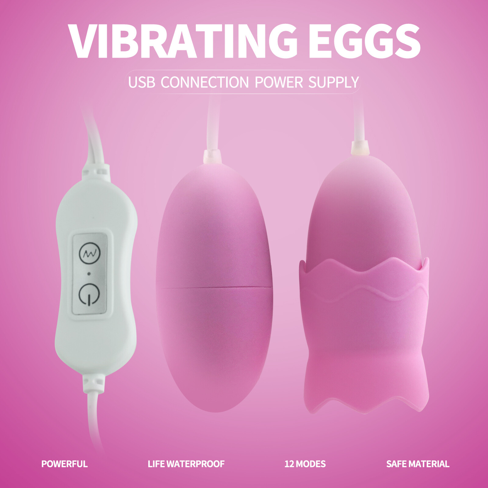 Egg-Vibrator-G-Spot-Dildo-Vibe-Female-Adult-Sex-Toy-Waterproof-Massager