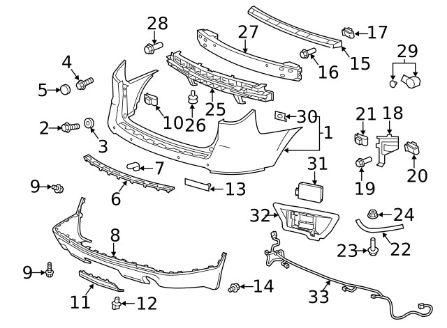 Genuine GM Passenger Side Object Sensor Alert Module Bracket 22844882