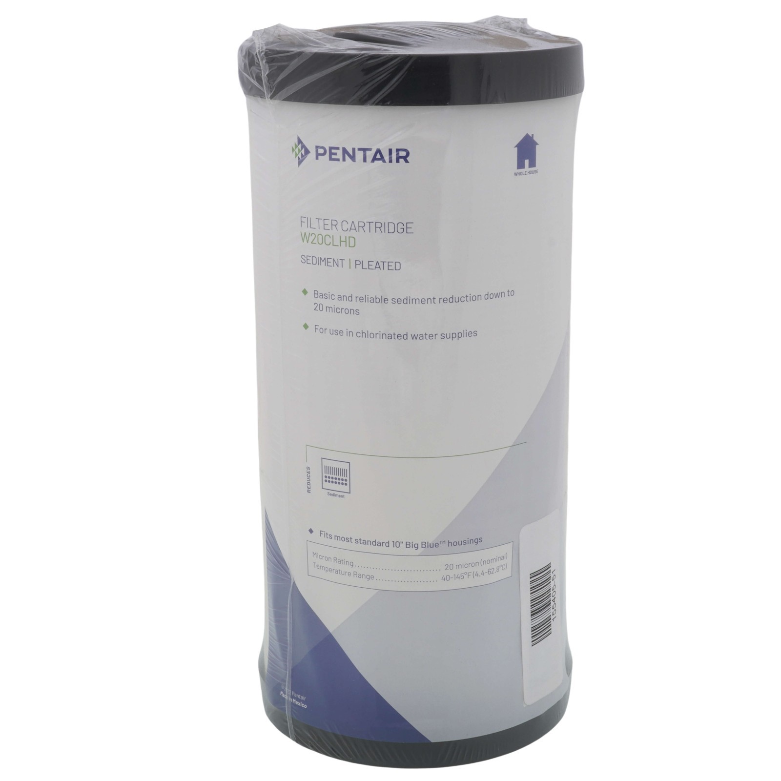 Genuine PENTAIR W20CLHD Whole House Pleated Sediment Filter 20 Micron 10 x 4.5