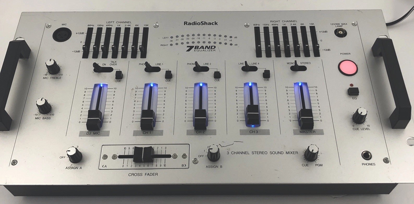 Radio Shack 3 Channel Stereo Sound Mixer Cat No. 32-2057 - Tested