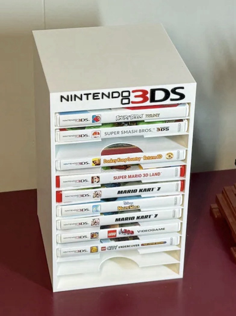 Nintendo 3DS Storage Tower Holder Games Nintendo 3D Printed Rack Black