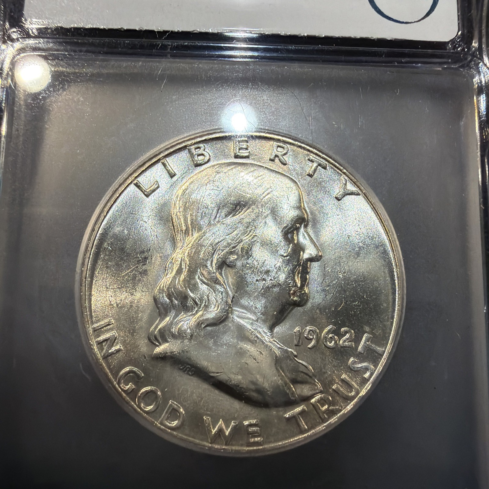 1962 D Franklin Half, IGC MS62