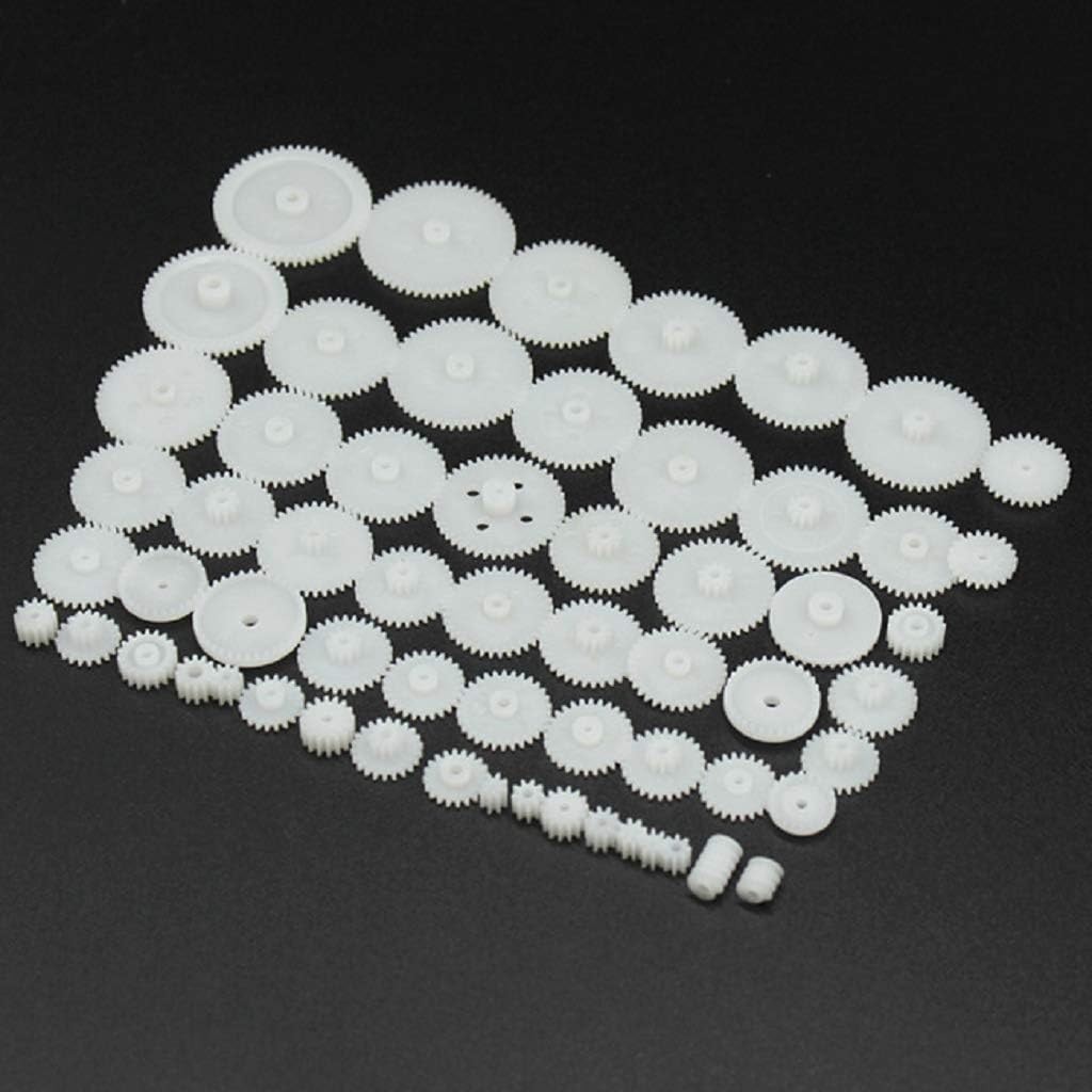 58pcs Plastic Gears Module 0.5 for DC Motor DIY Model Toys