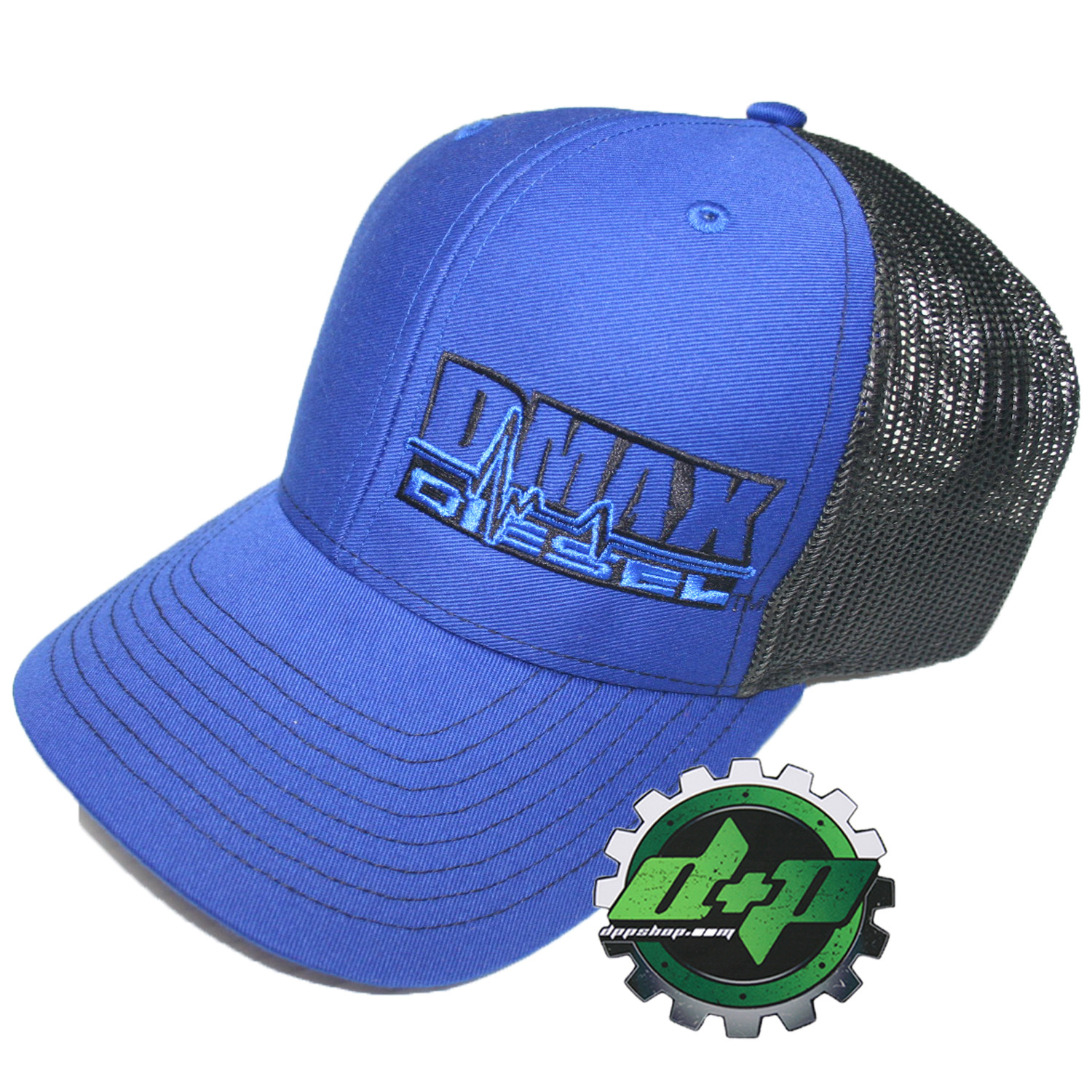 Duramax diesel Richardson trucker BLUE hat black mesh snap back Dmax cap