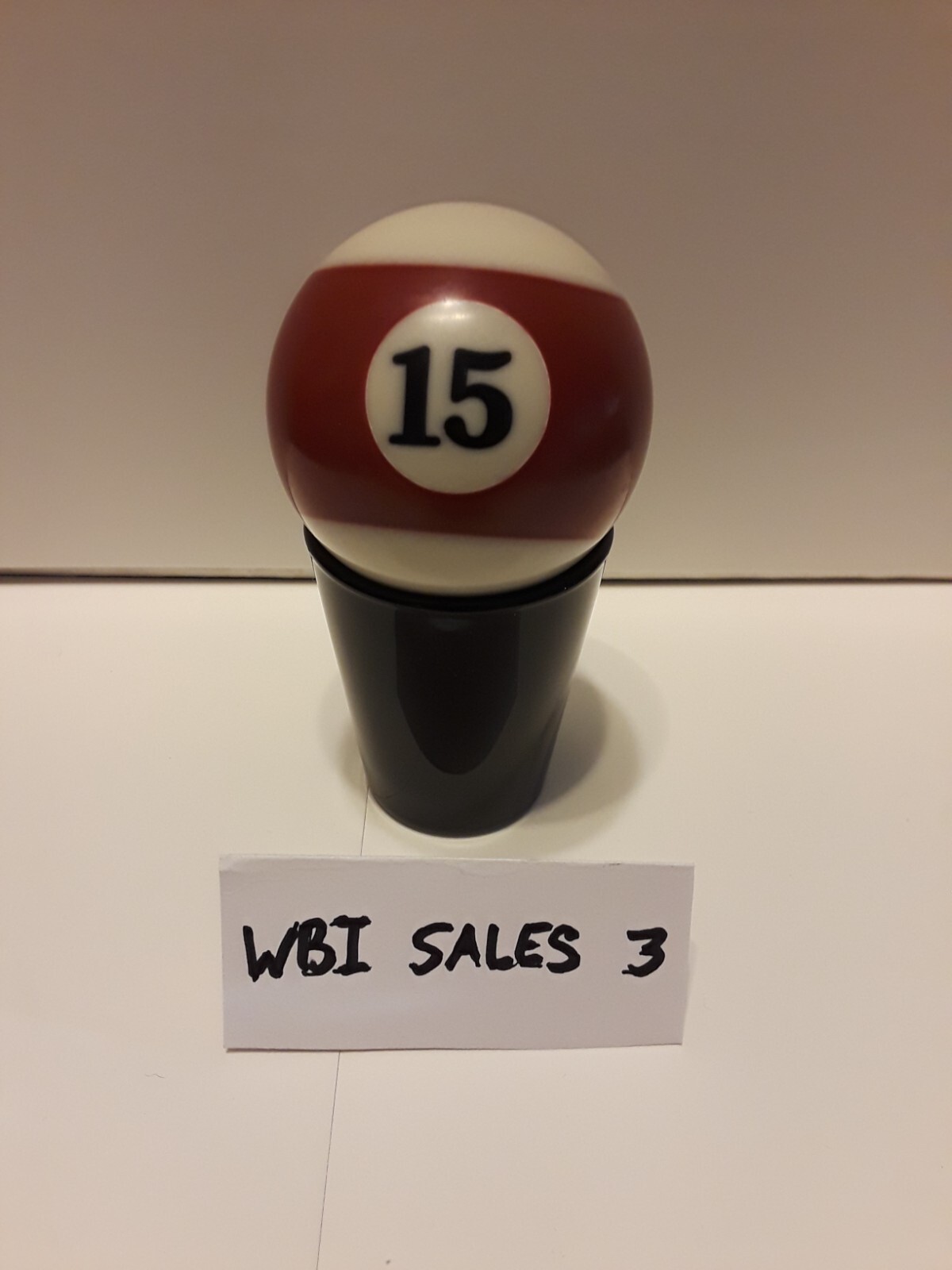 # 15 Maroon & White Stripe Single Pool Ball Replacement 2 1/4 Inch