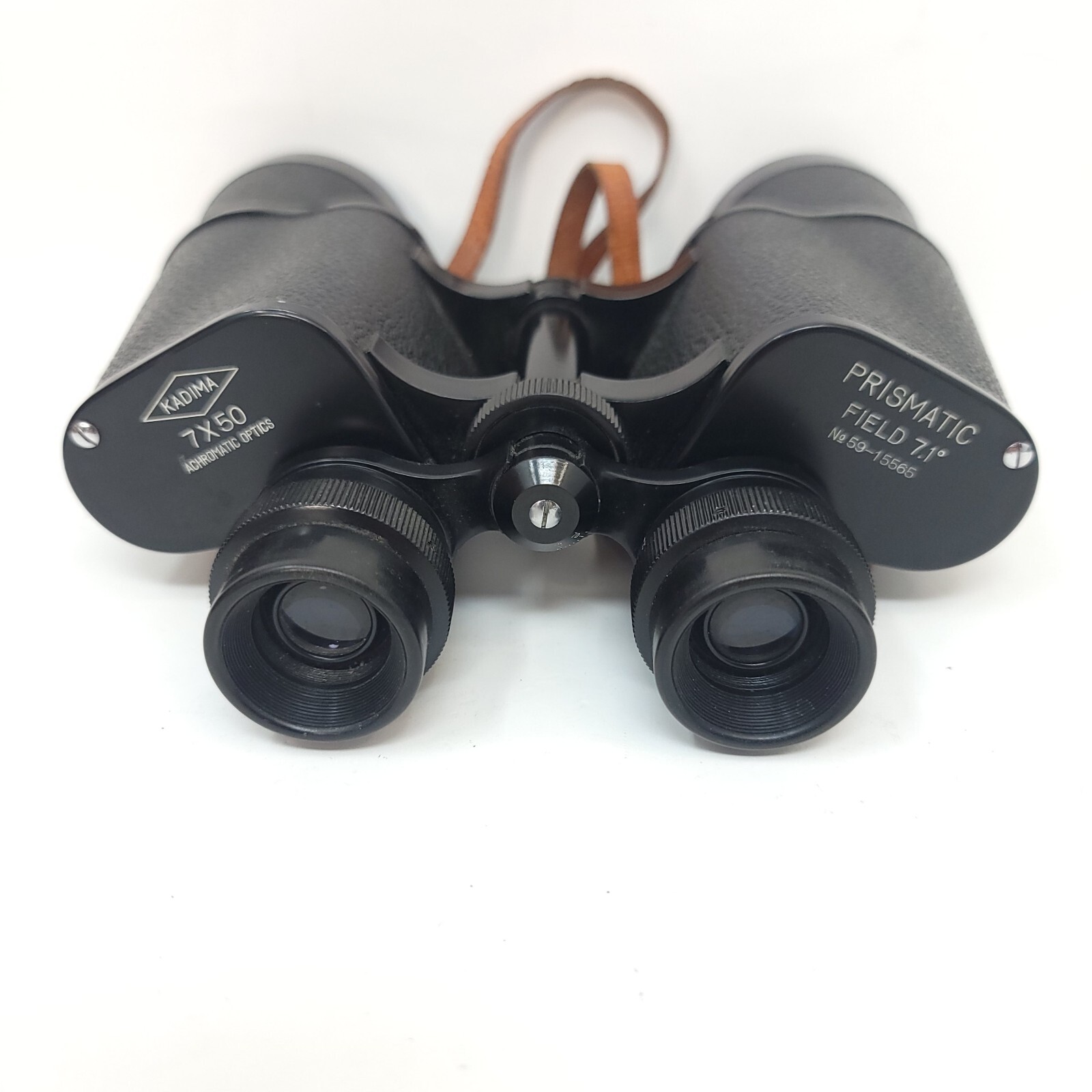 Vintage Kadima Prismatic Binoculars 7x50 Achromatic Optics 7.1° Field w/ Case