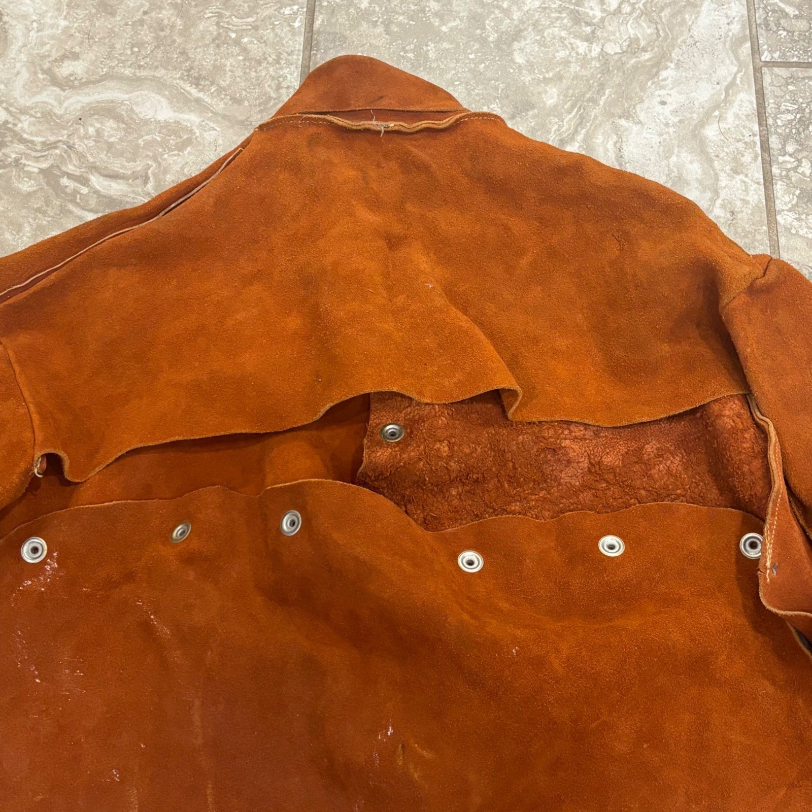 Men's Cowhide Leather Welding Capr Size Large
