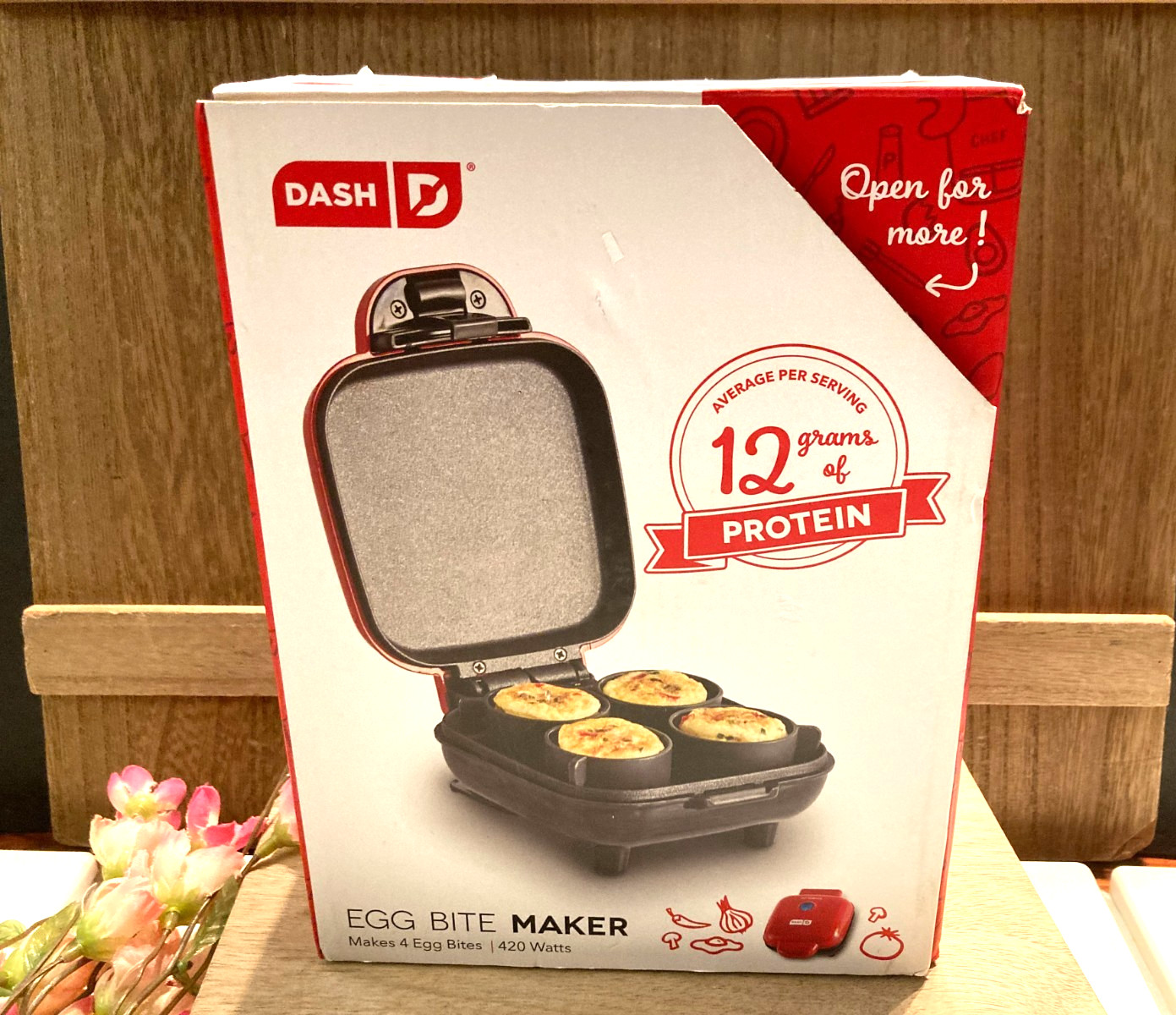 DASH EGG BITE , CHEESECAKE, CUSTARD BITE MAKER /  COOKER ~ Red , NEW