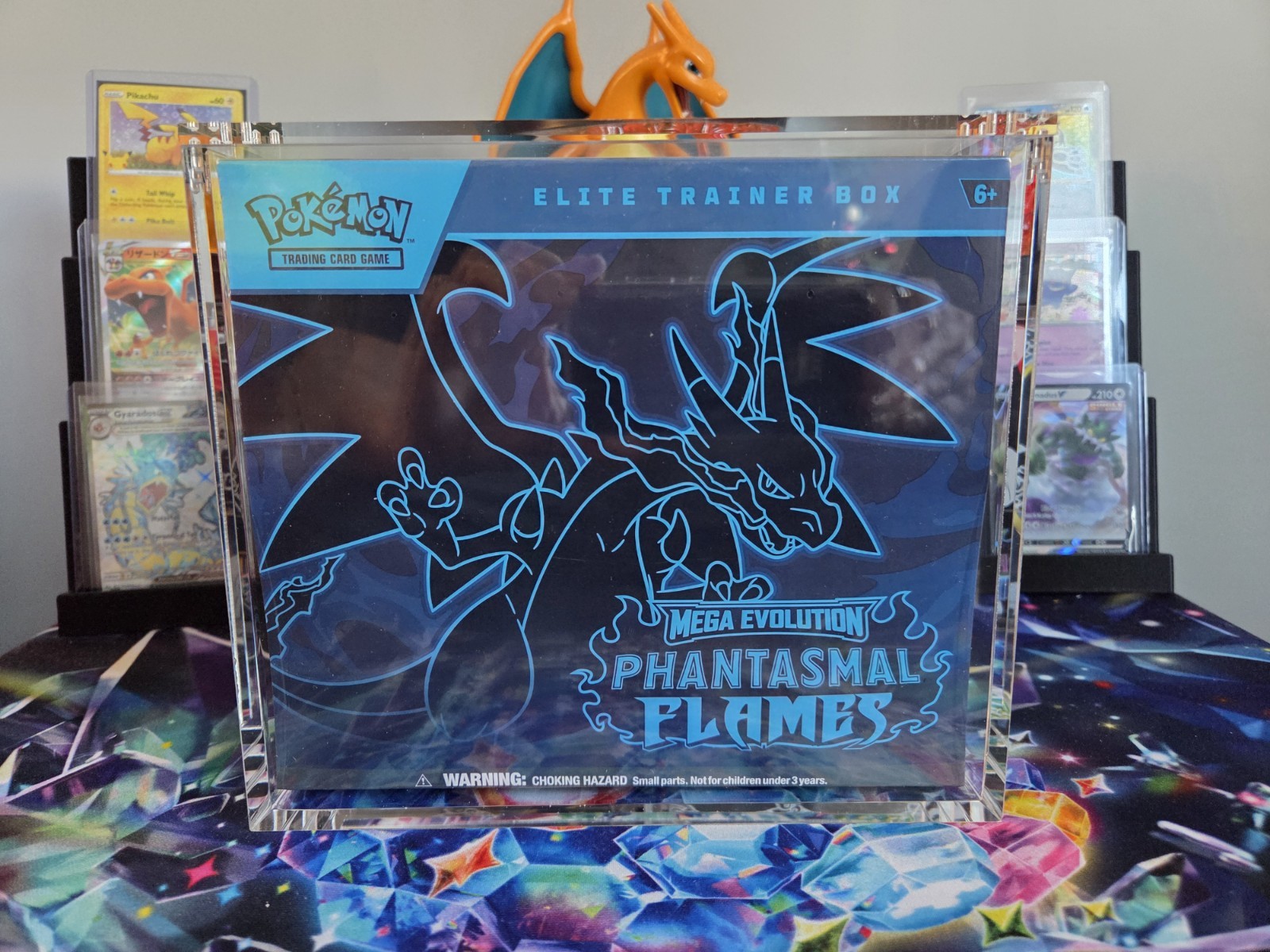 Pokémon ETB Acrylic Case | Strong Magnetic Lid | UV‑Safe | Supports Kids Charity