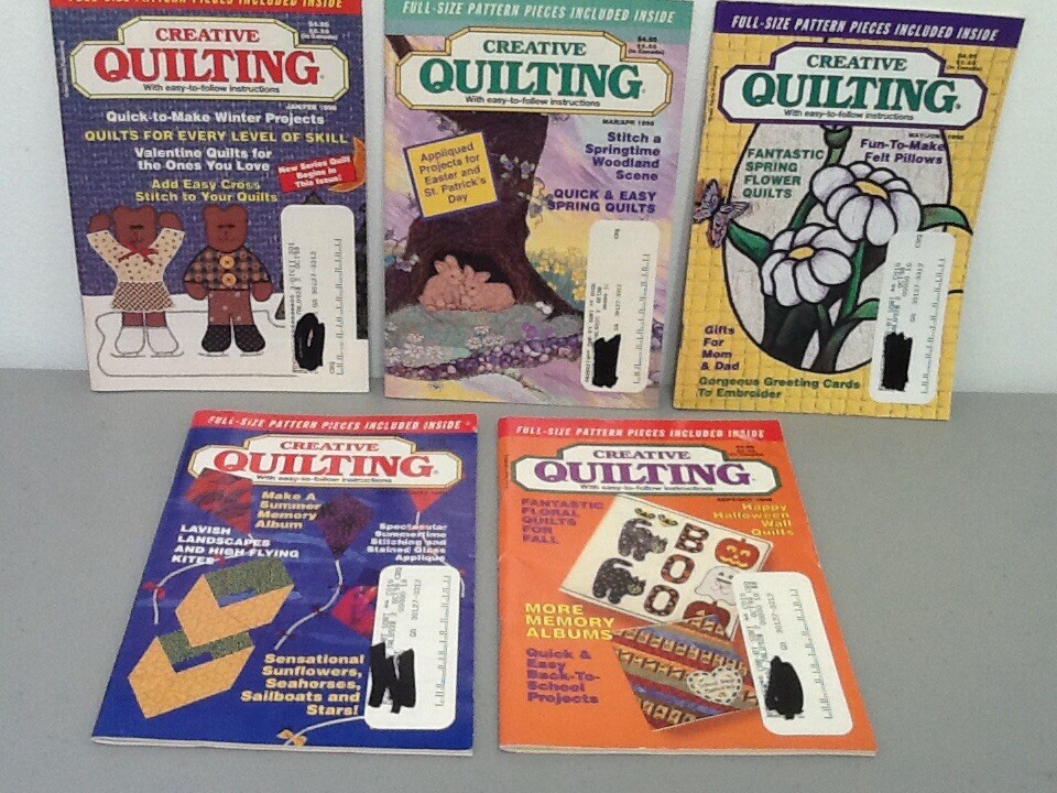 CREATIVE QUILTING MAGAZINE Lot of 5 (1998)  Easy Instructions, Patterns ++