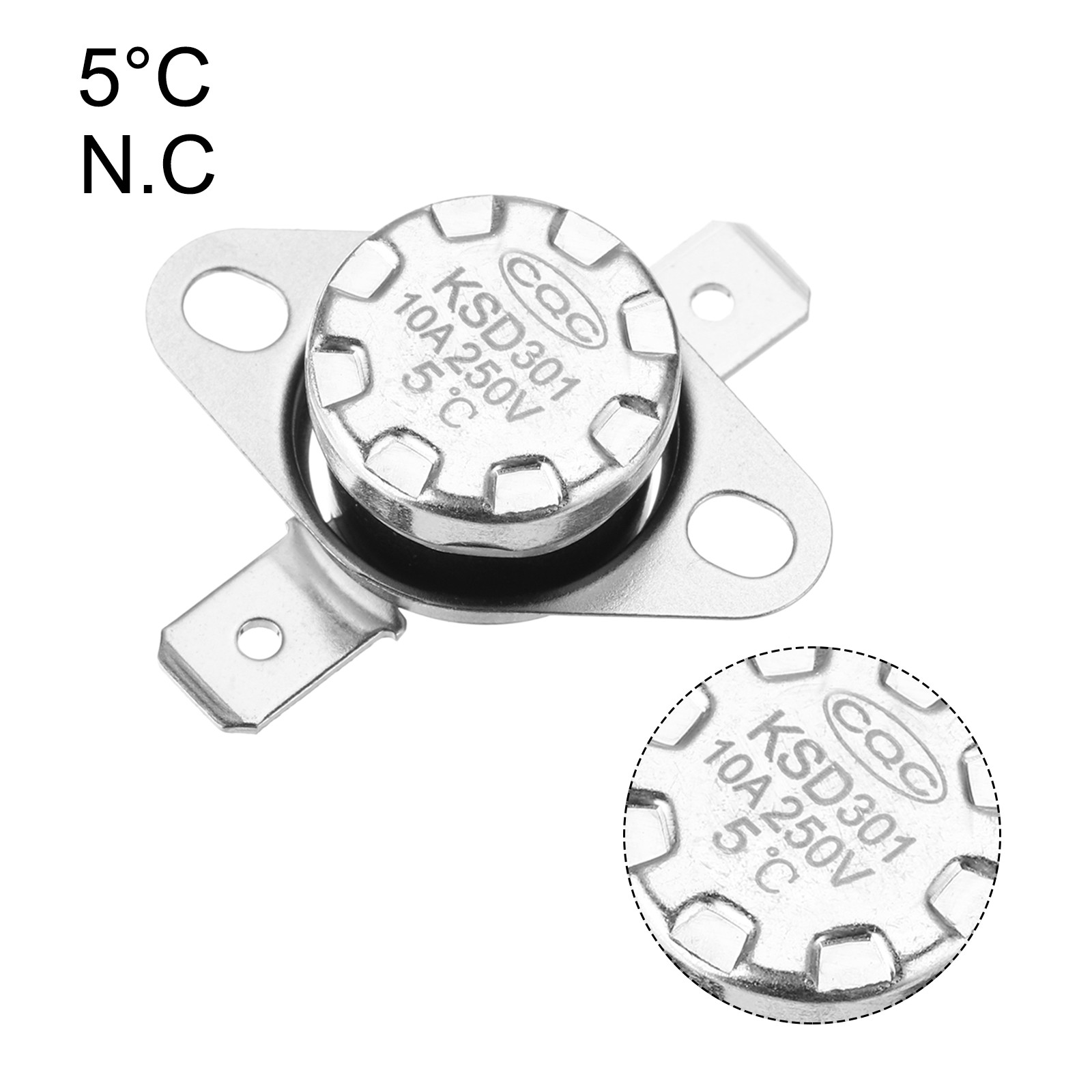 Temperature Control Switch , Thermostat , KSD301 5°C , 10A , N.O 5pcs