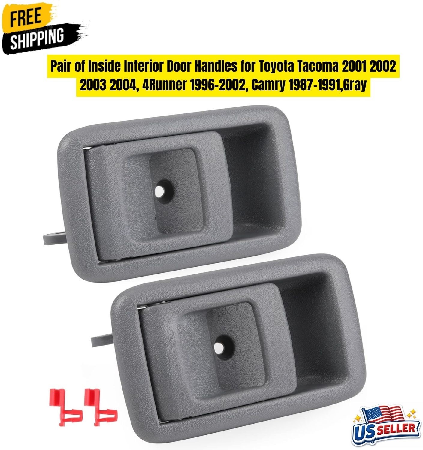 Pair Interior Door Handles for Toyota Tacoma 2001-2004 & 4Runner 1996-2002