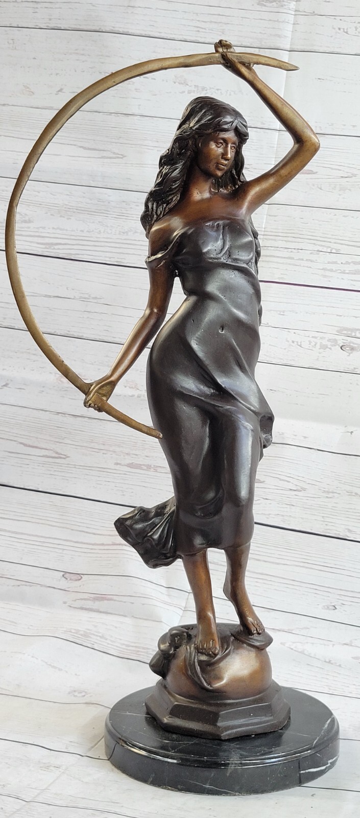 Juleus Metal Arch Entertainer Bronze Sculpture Handmade Figure