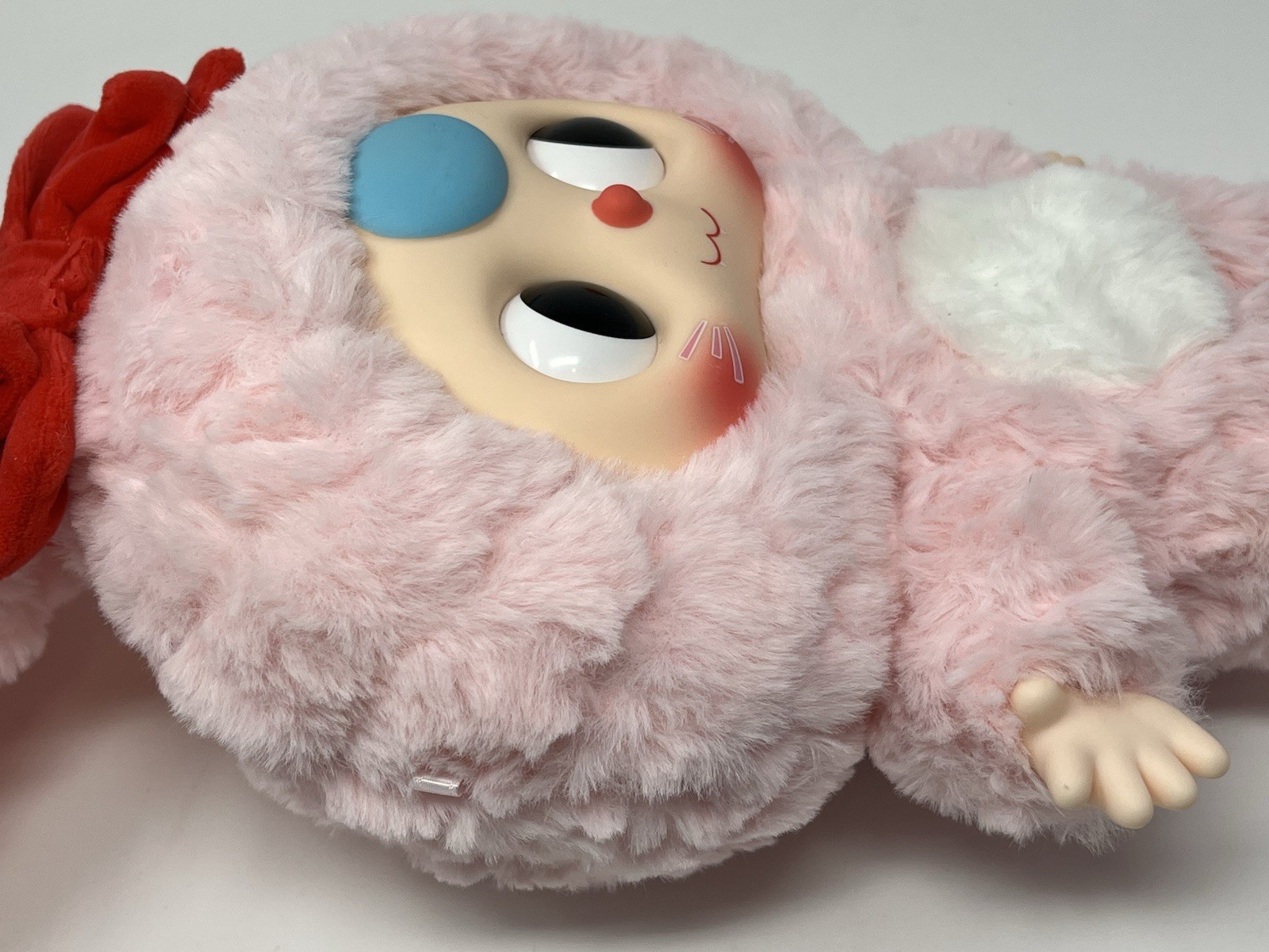 BB3 Baby Three 400% Big Baby Plush Doll Pink Bunny Red Bow Boba Eyes Rare No Box