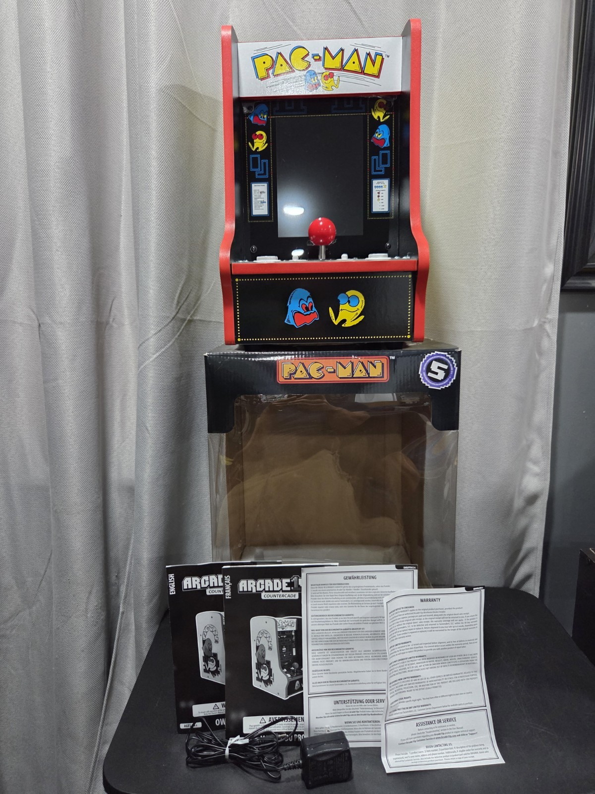 Arcade1Up Pac-Man Countertop Arcade Machine Tested & Working CIB Complete In Box