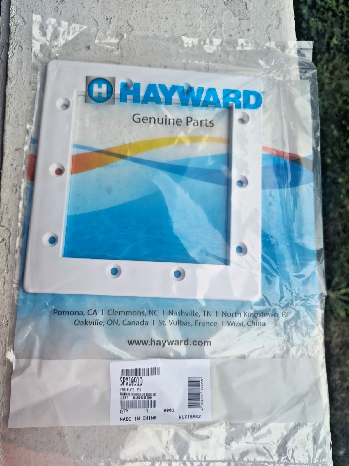 Hayward SPX1091D Standard Face Plate Replacement NEW OEM