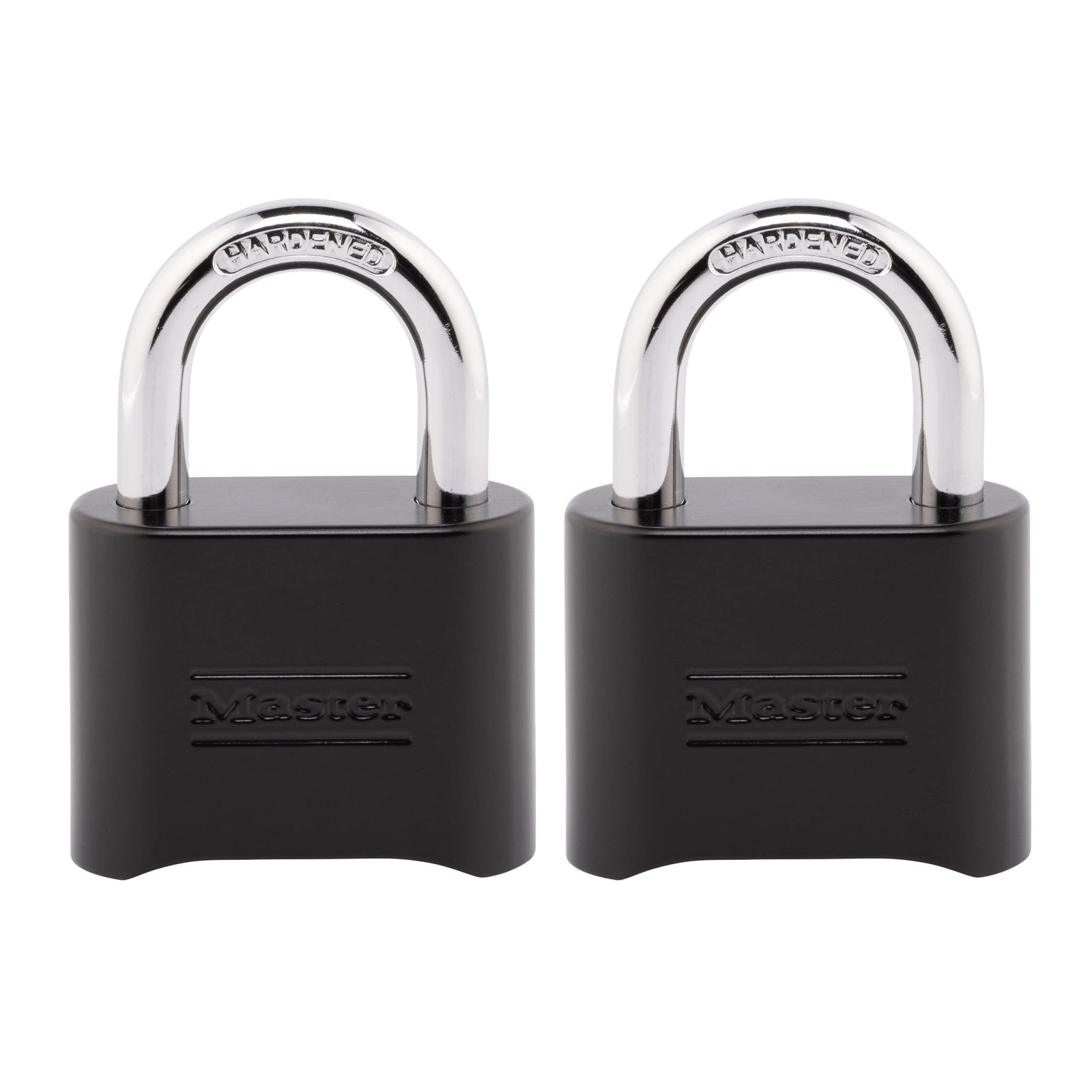 Master Lock Combination Padlock Resettable Outdoor 2 Count (Pack of 1), Black