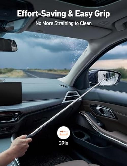 Car Windshield Cleaner Tool, Window Cleaning Kit with with a Mirror Squeegee