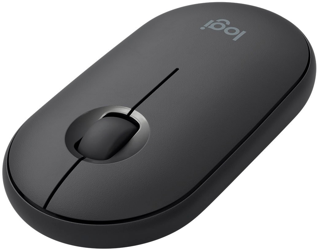 Logitech Pebble i345 Bluetooth Optical Ambidextrous Mouse for iPad - Graphite