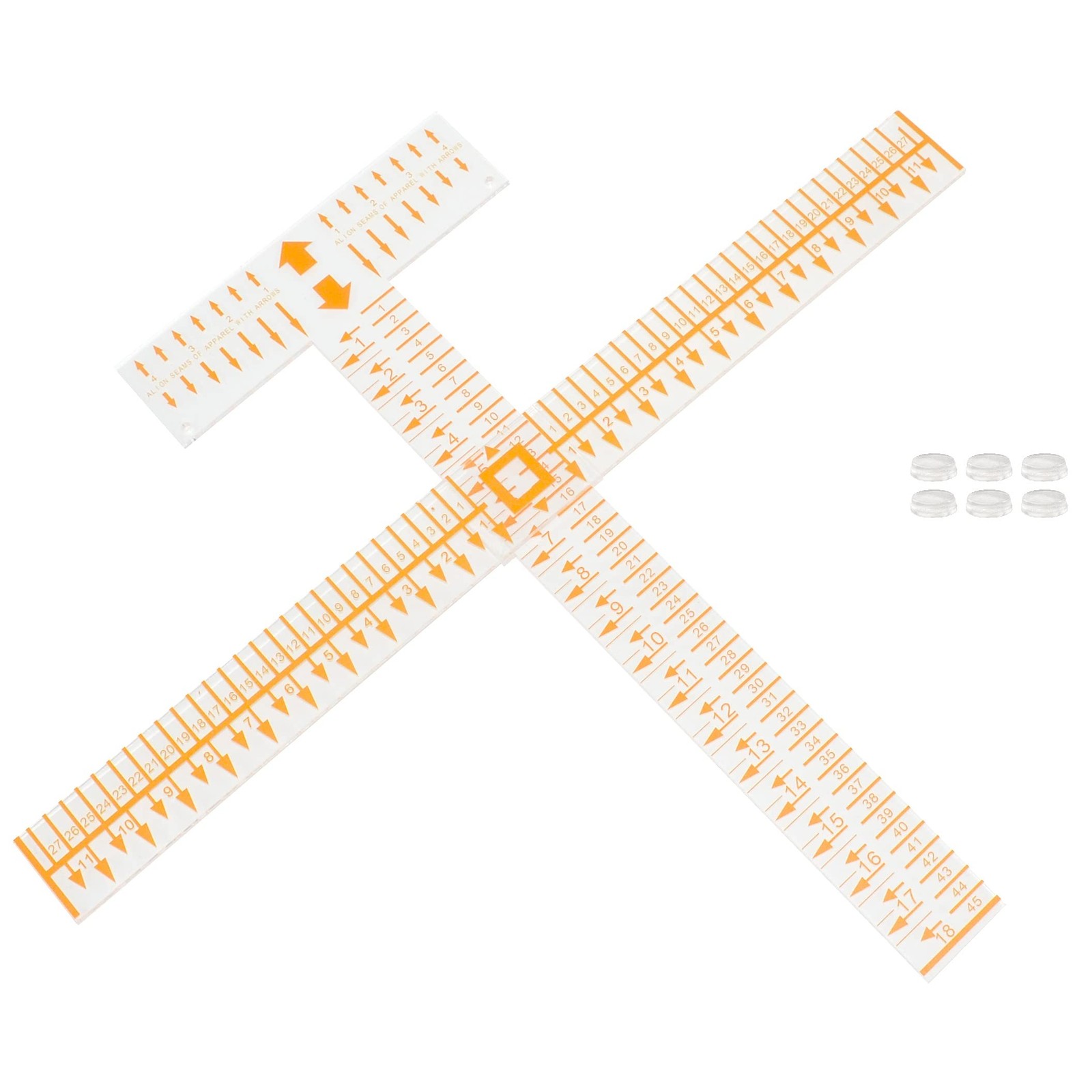 T-Shirt Alignment Ruler Guide Tool Set with Acrylic to Center Designs for Eas...