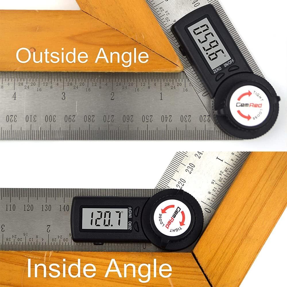 Digital Angle Finder GemRed Protractor Stainless steel 7inch 200...