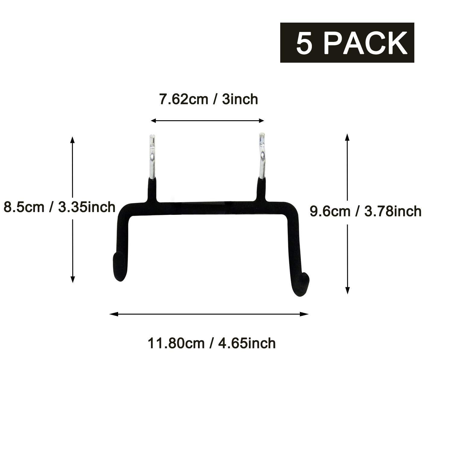 Menecor 5PCS Pegboard Drill Holder with Double Hooks and Accessories Bag for ...