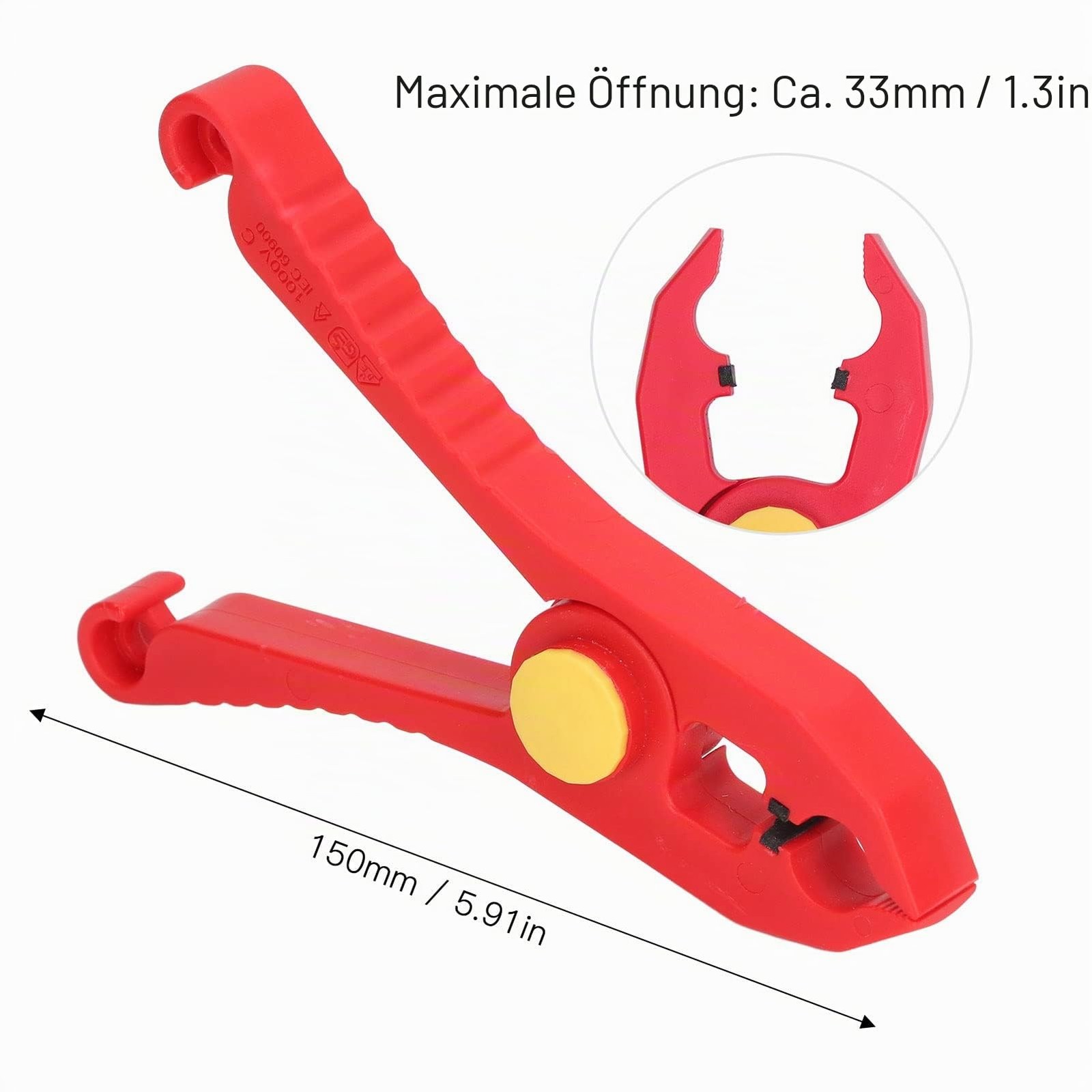VDE Insulated Wire Terminal Plastic 33mm Maximum Opening 1000V High Voltage U...