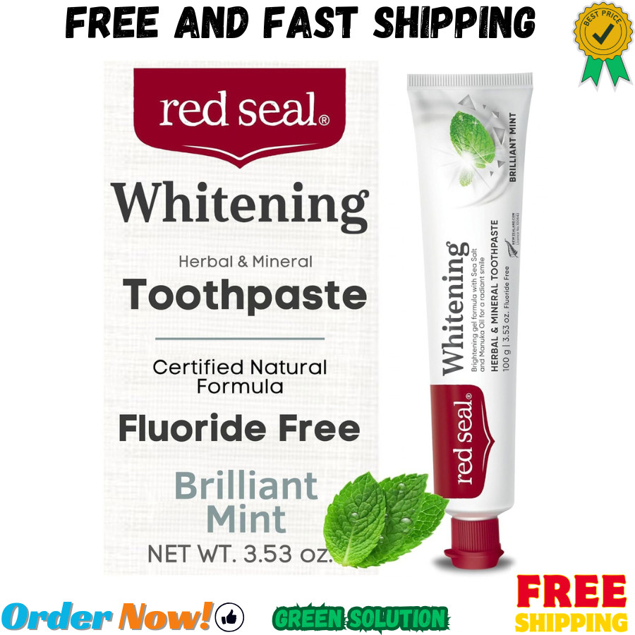 Brilliant Mint Whitening Toothpaste, Vegan Friendly, Cruelty Free,