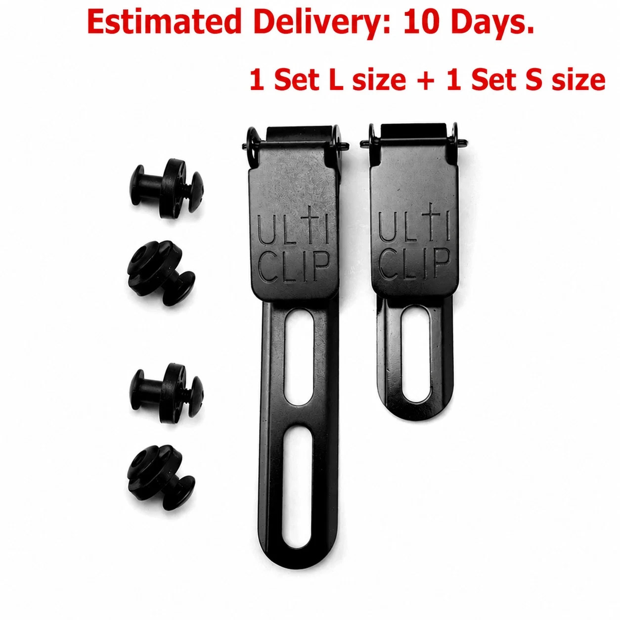 2 Sets Clip  3.3-2.2 Stainless Steel Waist  Clip