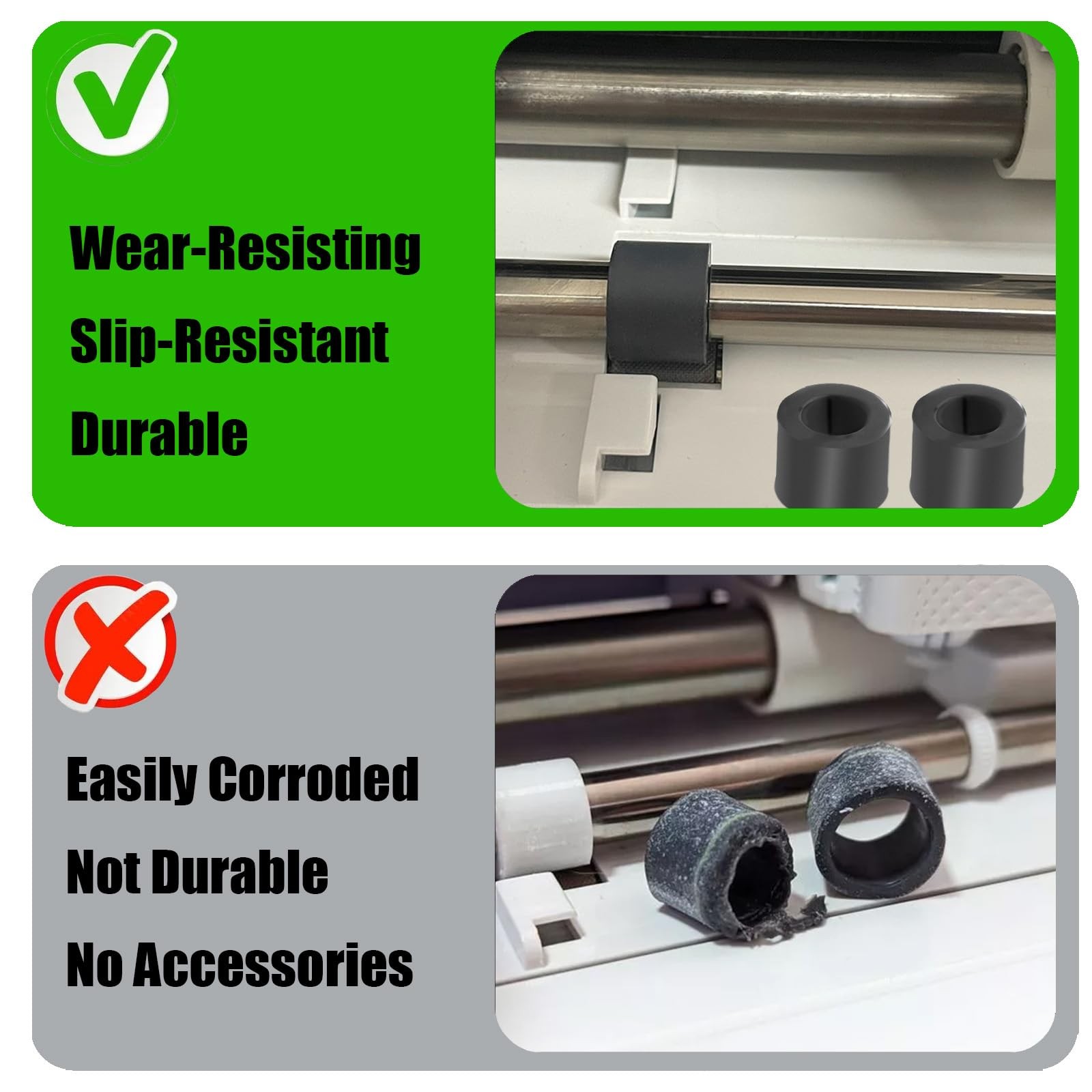 Moalaok 32-Pack Rubber Roller Replacement for Cricut Maker 3/Maker Complete Mai
