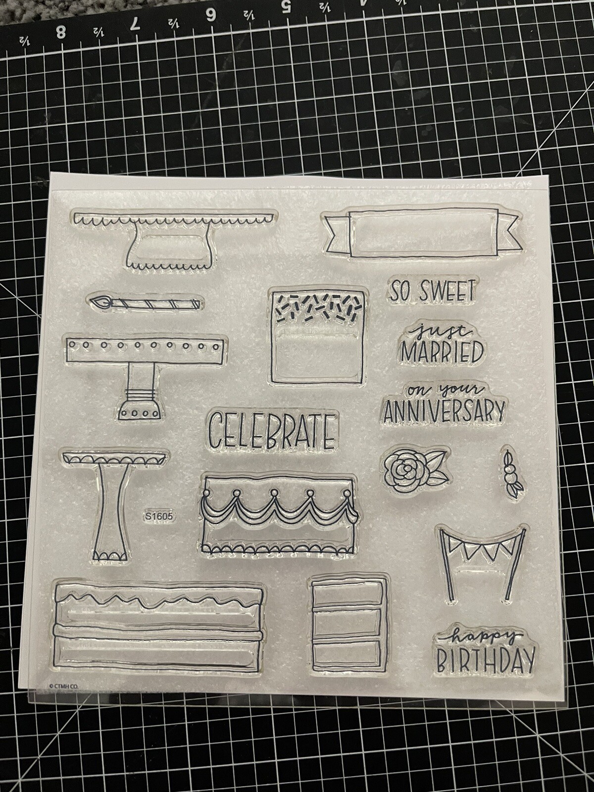 CTMH Stamp Set - Celebrate with Cake S1605- Brand New Never Used