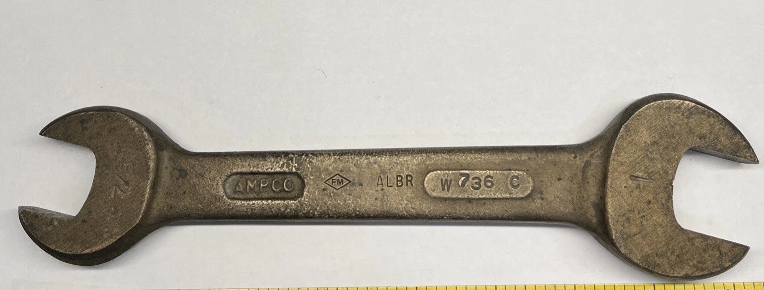 AMPCO W-736C Double Open-End Wrench ALBR 7/8" - 1"