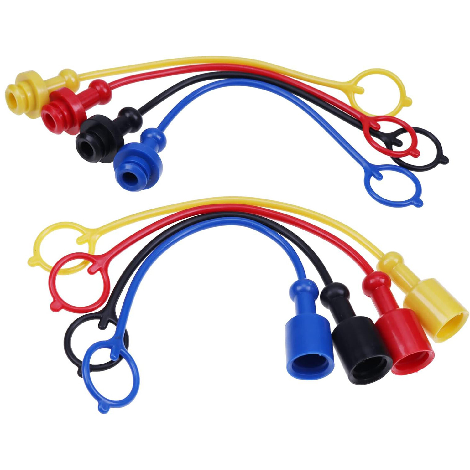 8PK Hydraulic Quick Coupler Dust Cap & Plug Set Fits 1/4" John Deere 54D 60D