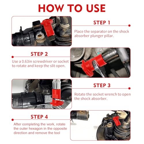 3Pcs Strut Spreader Tool, Universal Suspension Strut Knuckle Spreader 5