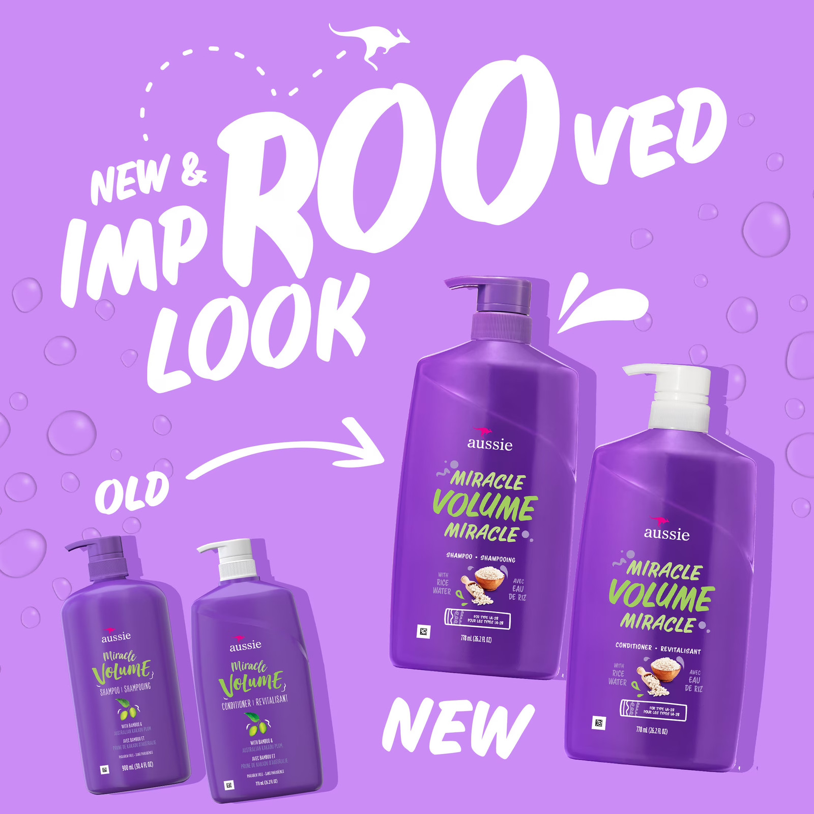Aussie Miracle Volume Shampoo and Conditioner Dual Pack Hair Set