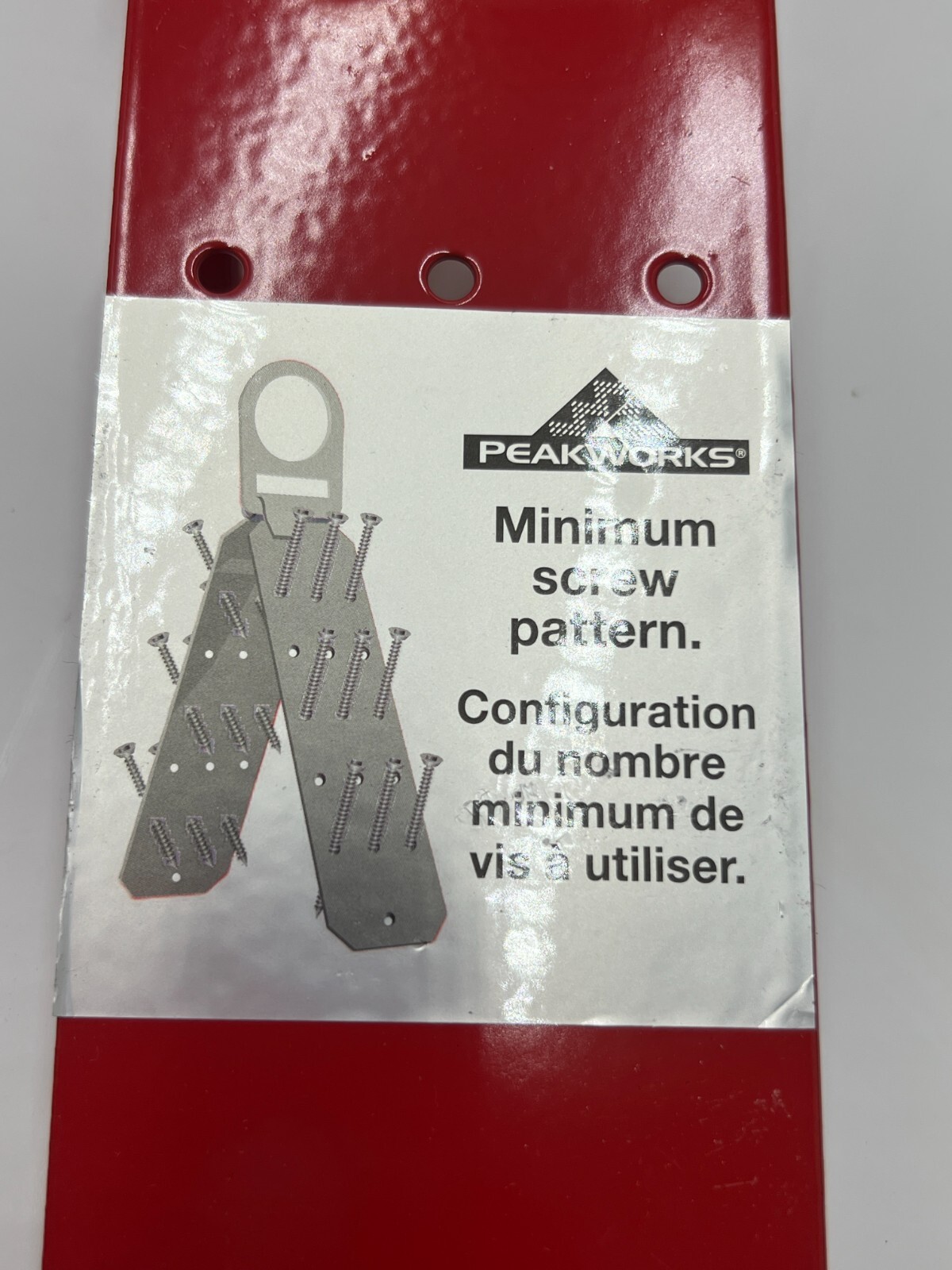 QTY 4 Peakworks Genuine Steel Roof Anchor Bracket Fall Arrest System RB-9800 Red