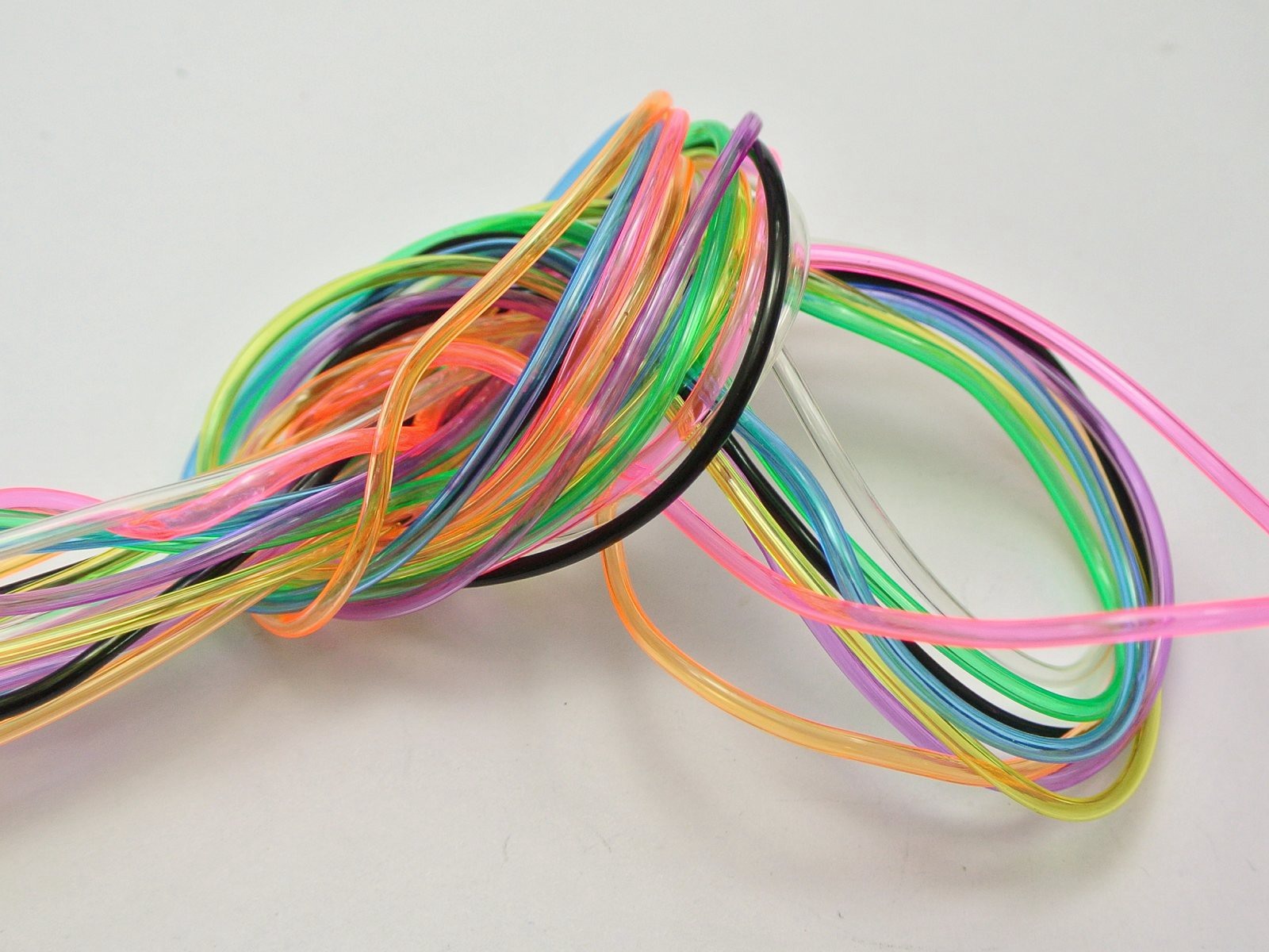 10 Meter Mixed Transparent Color 2mm PVC Hollow Tubing Cord Cover Memory Wire