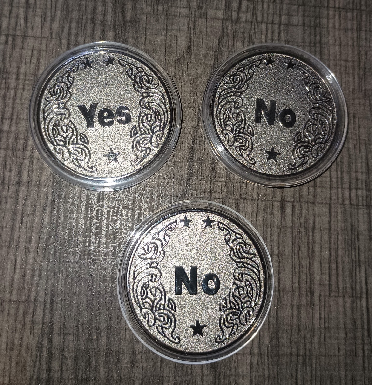 Large 2" Metal Decision Making Coin In Removable Capsule 1 Piece