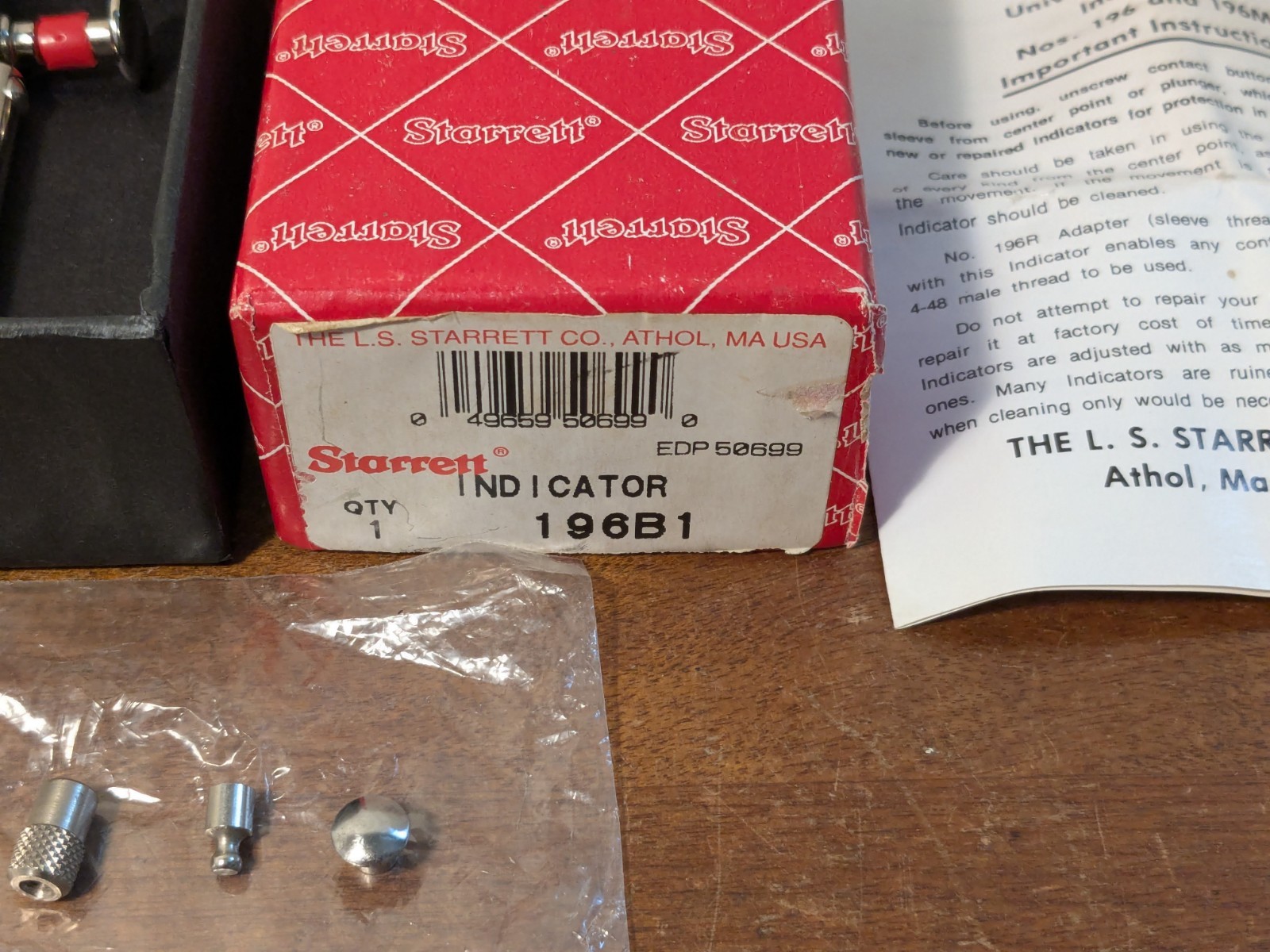 STARRETT UNIVERSAL DIAL TEST INDICATOR NO 196B1