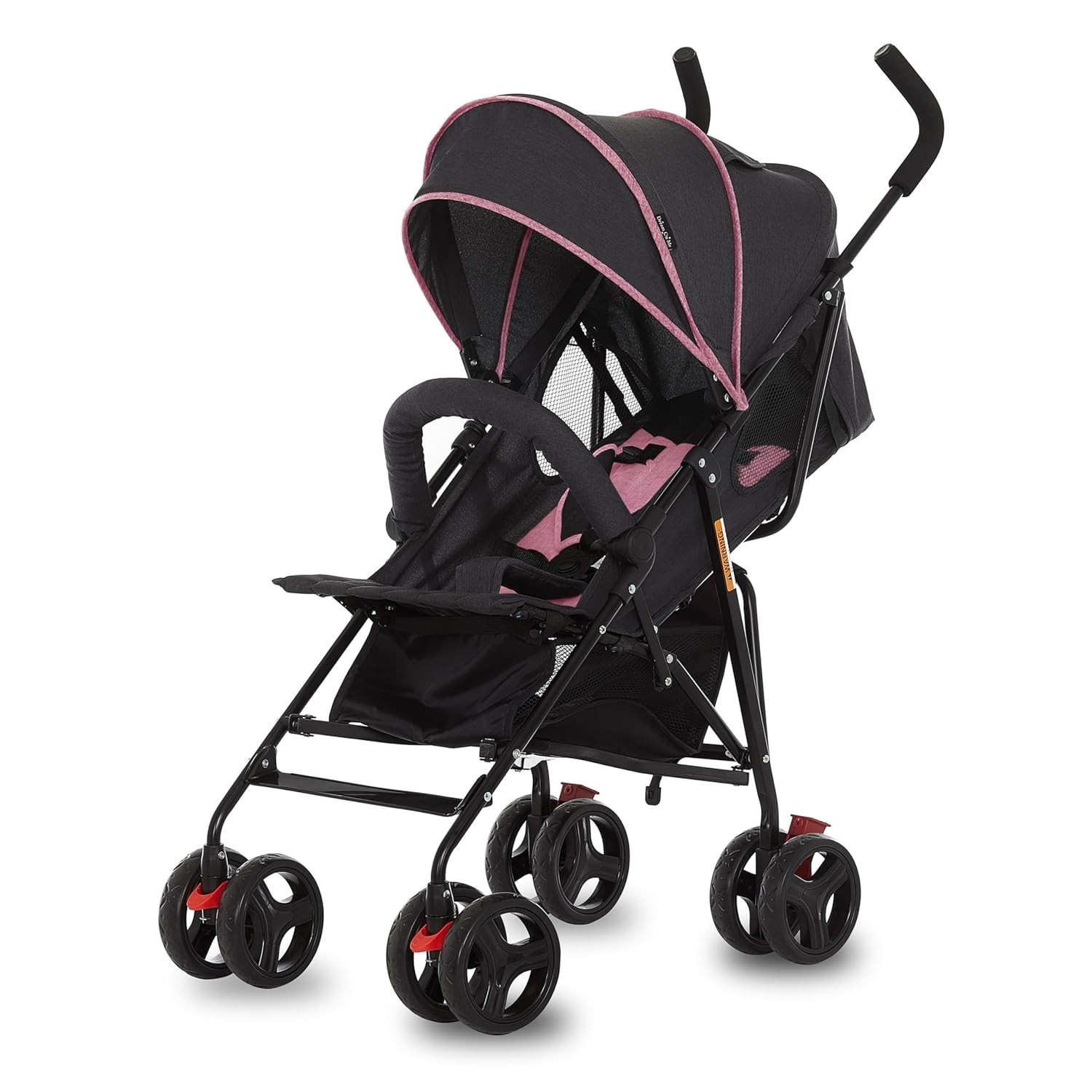 Multi-Position Reclining Umbrella Stroller with 10-Inch Back Wheels and Canopy