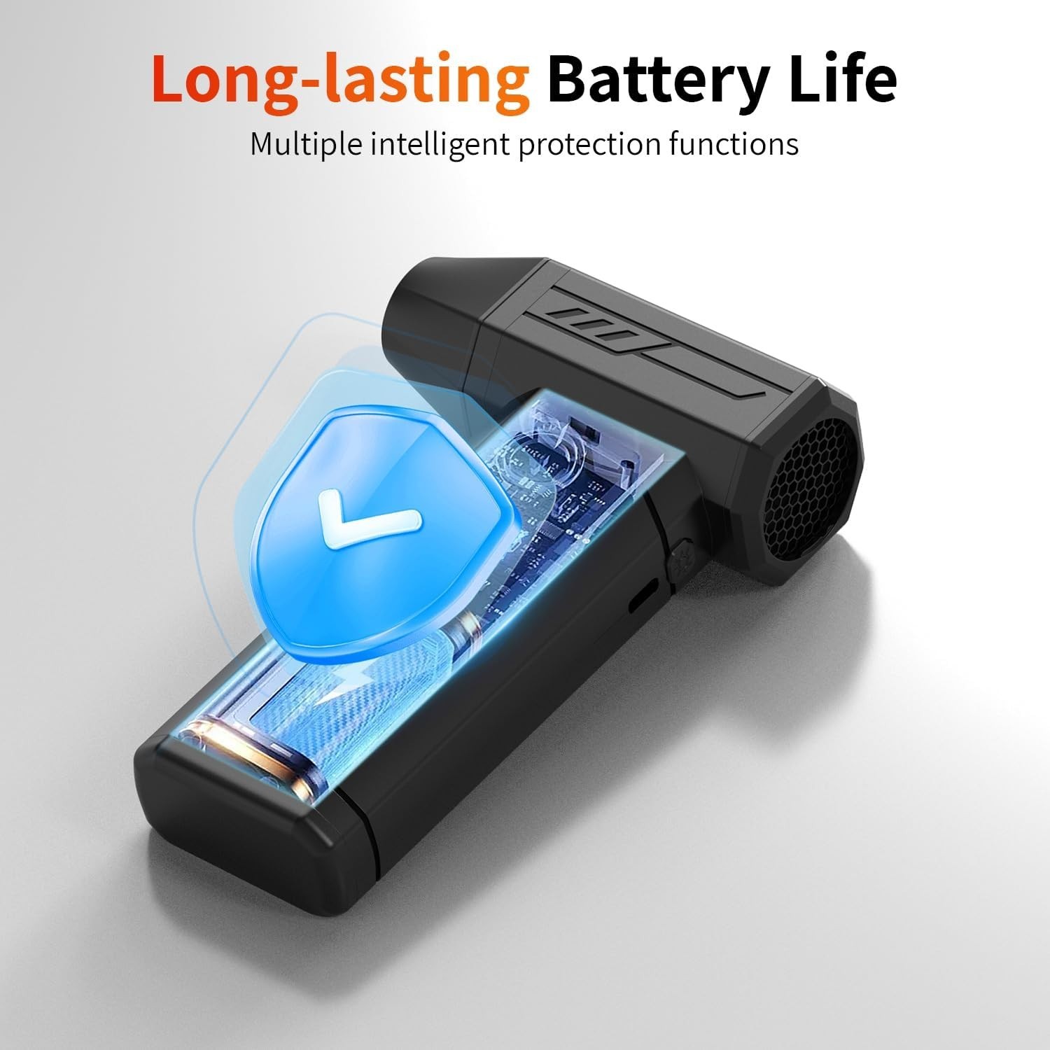 Rechargeable Compressed Air Duster - Handheld 130000RPM Blower for Electronics
