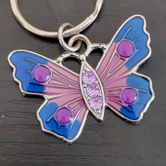 Butterfly Bag Charm Zipper Pull Botanical Cottagecore Accessory