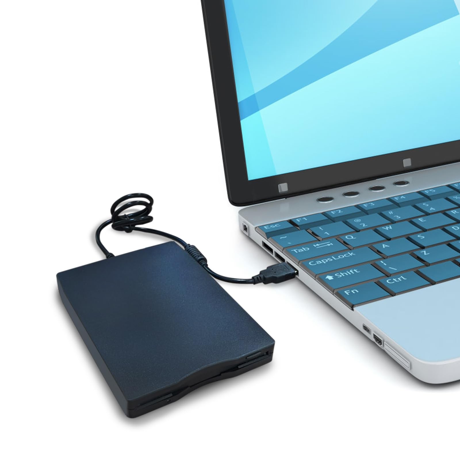 Floppy Disk Reader, 3.5 inch USB External Floppy Drive for PC/Laptop and Desk...