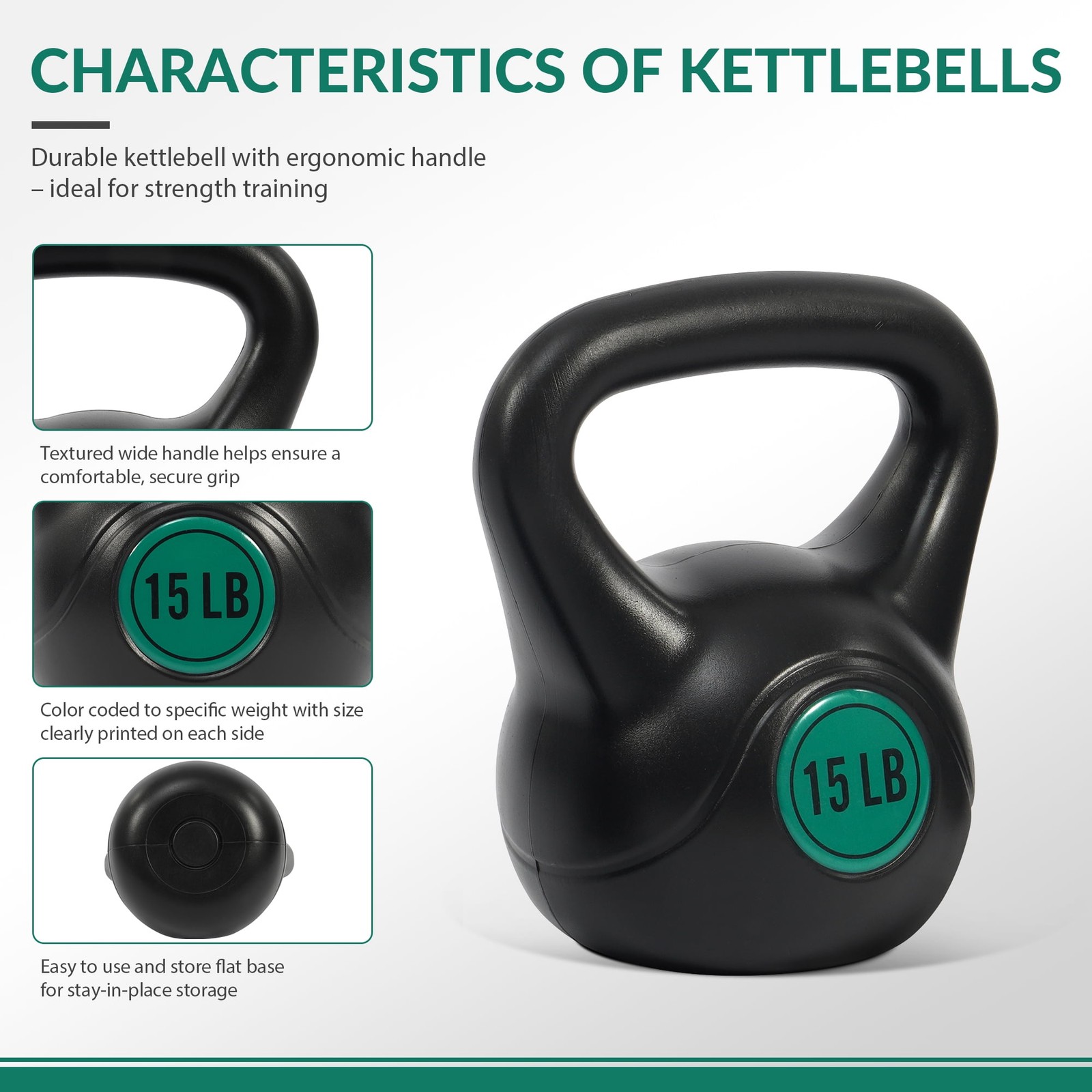 30LB Adjustable Sand-Filled Kettlebell Set, Home Strength Training Equipment